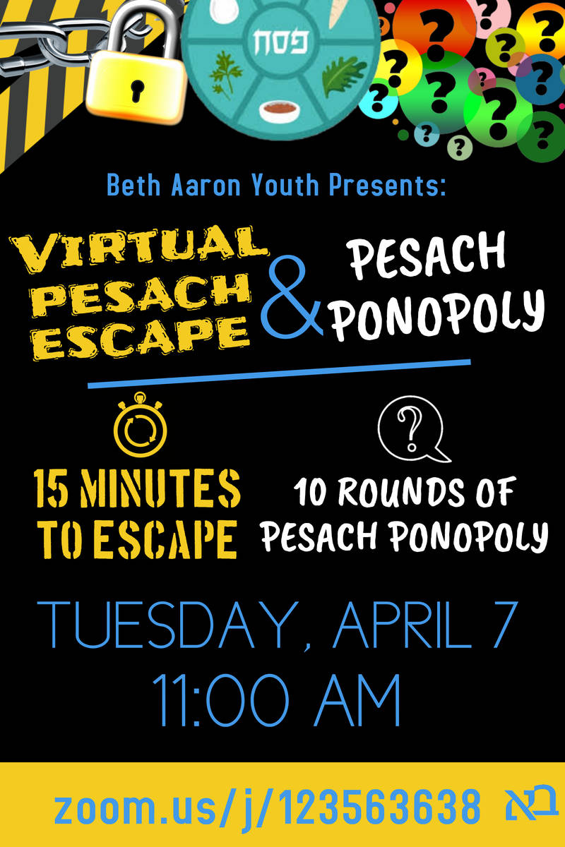 Banner Image for Virtual Pre-Pesach Escape & Virtual Ponopoly