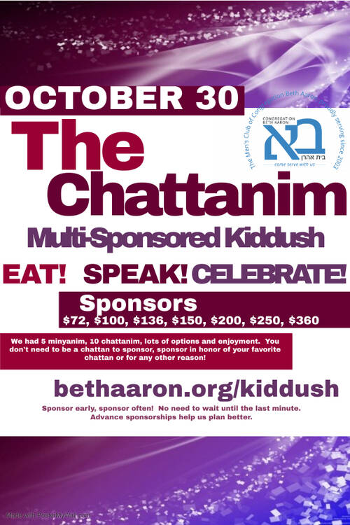 Banner Image for Kiddush - Chattanim