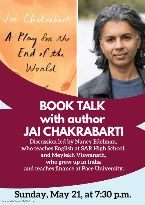 Banner Image for Book Talk with Jai Chakrabarti, author of “A Play for the End of the World” 