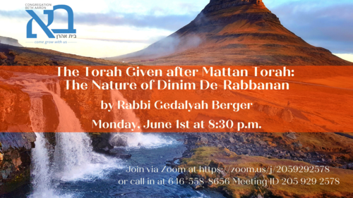 Banner Image for The Torah Given After Matan Torah