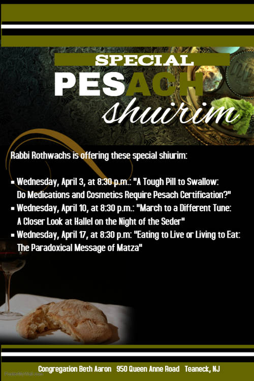 Banner Image for Special Pesach Shiurim